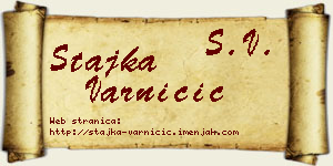 Stajka Varničić vizit kartica